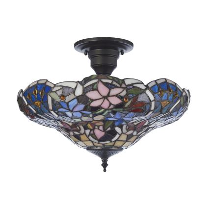 Endon 111915 - Tiffany SULLIVAN opbouwkroonluchter, 3x E27 / 10W / 230V, Ø 40 cm