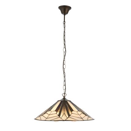Endon 111922 - Kroonluchter aan ketting Tiffany ASTORIA 3xE27/10W/230V Ø 48 cm