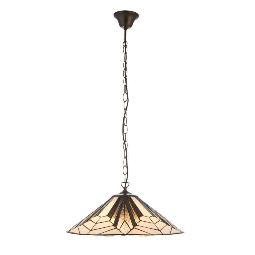 Endon 111922 - Kroonluchter aan ketting Tiffany ASTORIA 3xE27/10W/230V Ø 48 cm