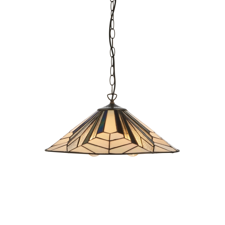 Endon 111922 - Kroonluchter aan ketting Tiffany ASTORIA 3xE27/10W/230V Ø 48 cm
