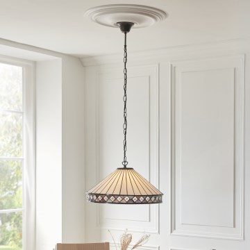Endon 111961 - Kroonluchter aan ketting Tiffany FARGO 3xE27/10W/230V Ø 50 cm