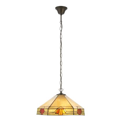 Endon 111989 - Kroonluchter aan ketting Tiffany NEVADA 3xE27/10W/230V Ø 40 cm