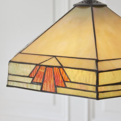 Endon 111989 - Kroonluchter aan ketting Tiffany NEVADA 3xE27/10W/230V Ø 40 cm