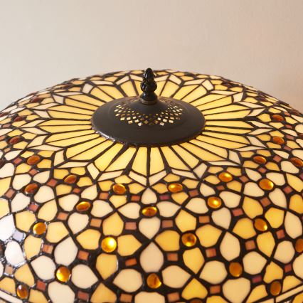 Endon 112178 - Tafellamp Tiffany MILLE FEUX 2xE14/40W/230V Ø 45 cm