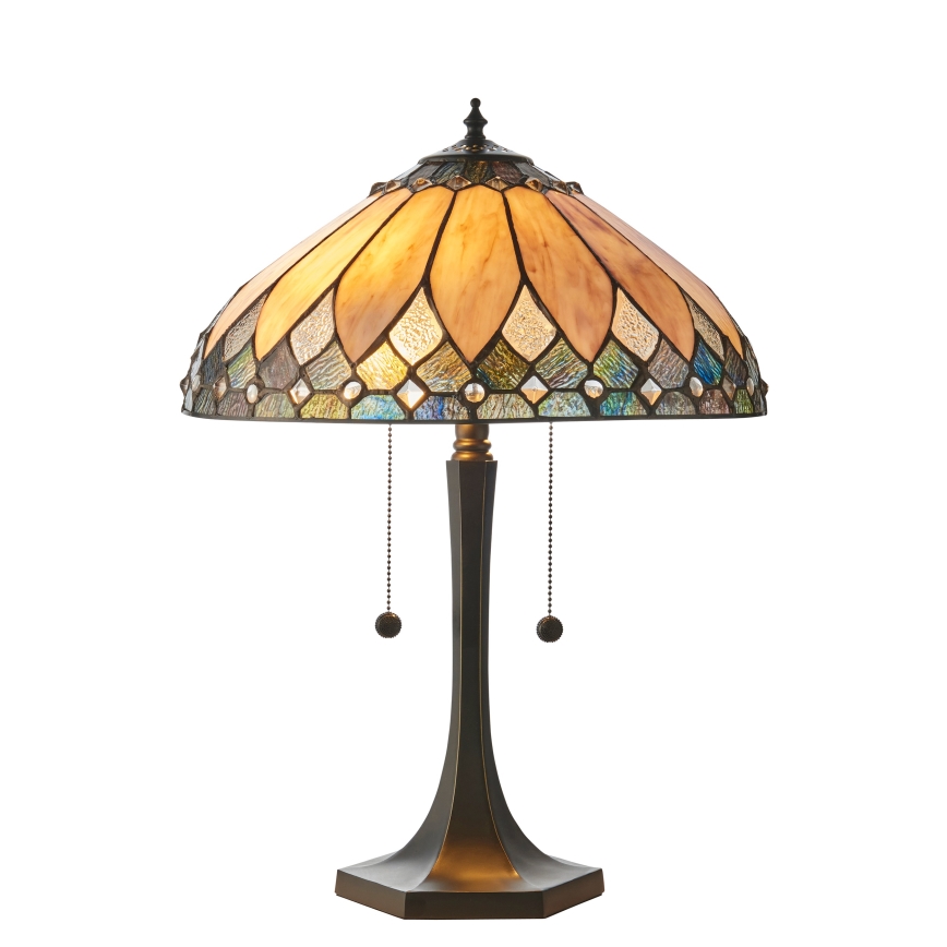 Endon 112183 - Tafellamp Tiffany BROOKLYN 2xE14/10W/230V Ø 40 cm