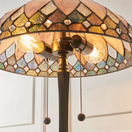Endon 112183 - Tafellamp Tiffany BROOKLYN 2xE14/10W/230V Ø 40 cm