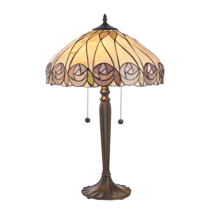 Endon 112184 - Tiffany-tafellamp HUTCHINSON 2xE27/10W/230V Ø 40 cm