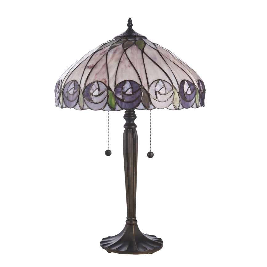 Endon 112184 - Tiffany-tafellamp HUTCHINSON 2xE27/10W/230V Ø 40 cm