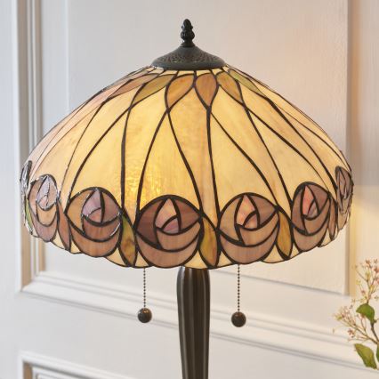 Endon 112184 - Tiffany-tafellamp HUTCHINSON 2xE27/10W/230V Ø 40 cm
