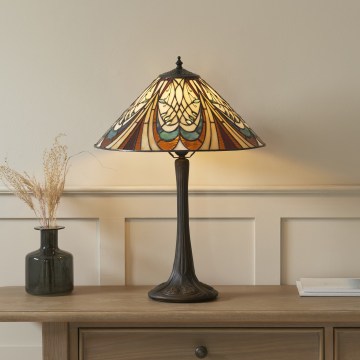 Endon 112185 - Tafellamp Tiffany HECTOR 1xE27/10W/230V Ø 40 cm