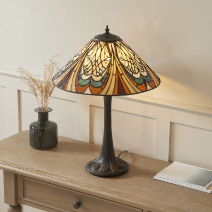 Endon 112185 - Tafellamp Tiffany HECTOR 1xE27/10W/230V Ø 40 cm
