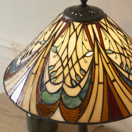 Endon 112185 - Tafellamp Tiffany HECTOR 1xE27/10W/230V Ø 40 cm
