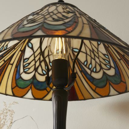 Endon 112185 - Tafellamp Tiffany HECTOR 1xE27/10W/230V Ø 40 cm