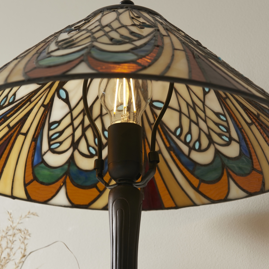 Endon 112185 - Tafellamp Tiffany HECTOR 1xE27/10W/230V Ø 40 cm