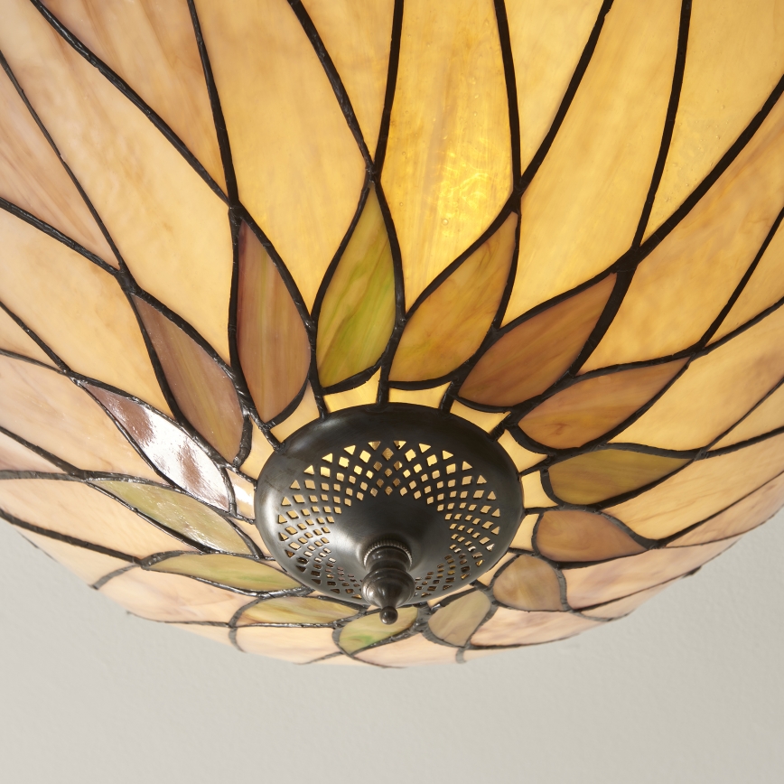 Endon 112188 - Tiffany HUTCHINSON plafondlamp 2xE27/60W/230V Ø 40 cm