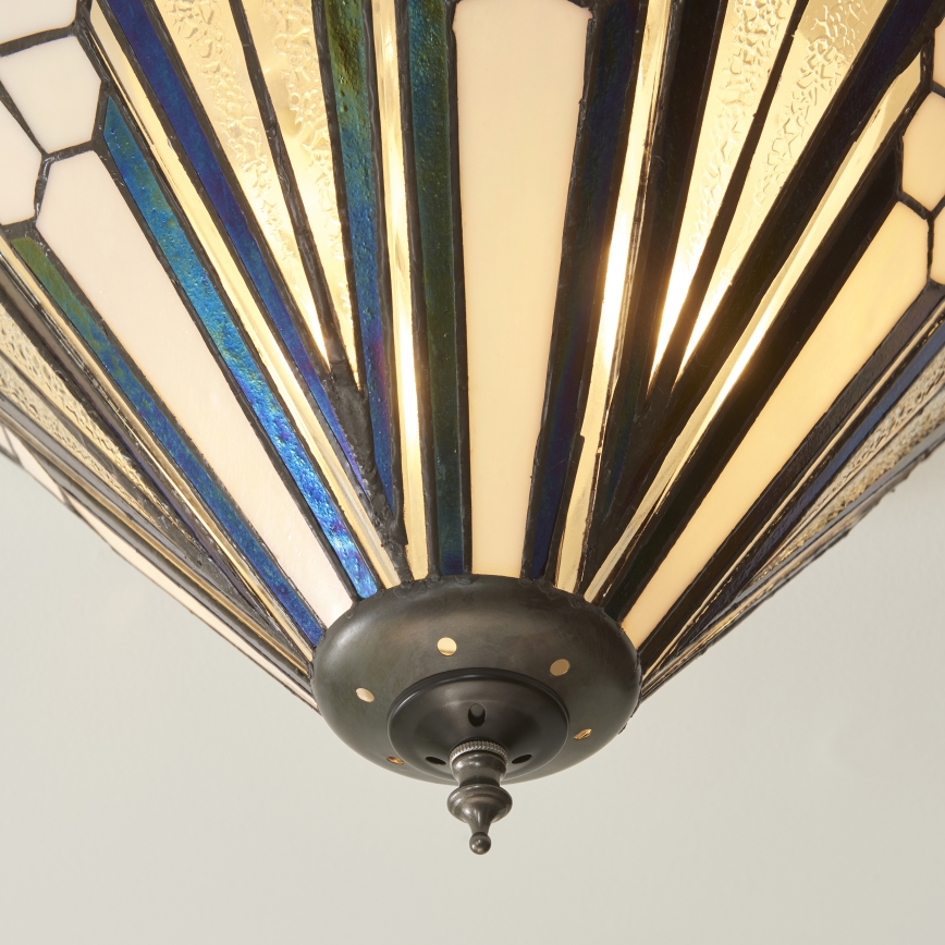 Endon 112191 - Tiffany-plafondlamp ASTORIA 2xE27/60W/230V Ø 40 cm