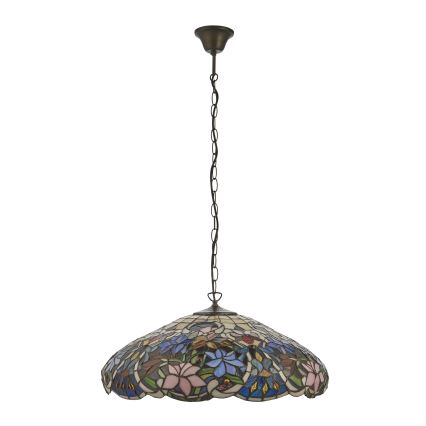 Endon 112193 - Kroonluchter aan ketting Tiffany SULLIVAN 3xE27/60W/230V Ø 57 cm