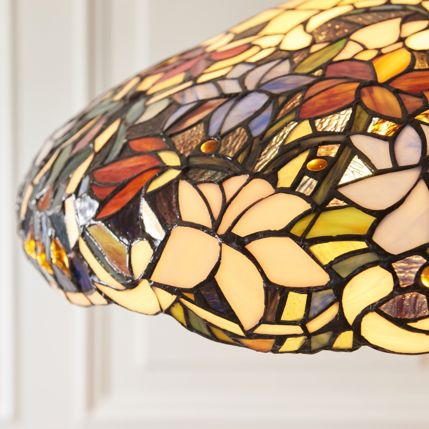 Endon 112193 - Kroonluchter aan ketting Tiffany SULLIVAN 3xE27/60W/230V Ø 57 cm