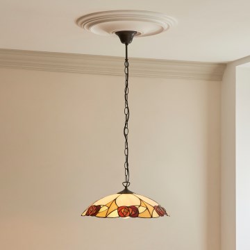 Endon 112197 - Tiffany INGRAM hanglamp met ketting 1xE27/60W/230V Ø 45 cm