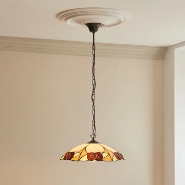 Endon 112197 - Tiffany INGRAM hanglamp met ketting 1xE27/60W/230V Ø 45 cm
