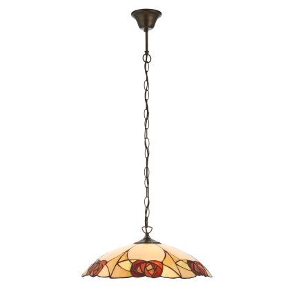 Endon 112197 - Tiffany INGRAM hanglamp met ketting 1xE27/60W/230V Ø 45 cm