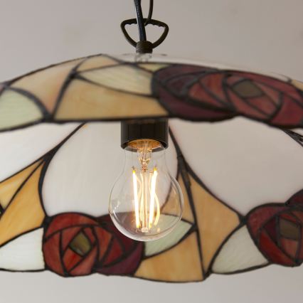 Endon 112197 - Tiffany INGRAM hanglamp met ketting 1xE27/60W/230V Ø 45 cm