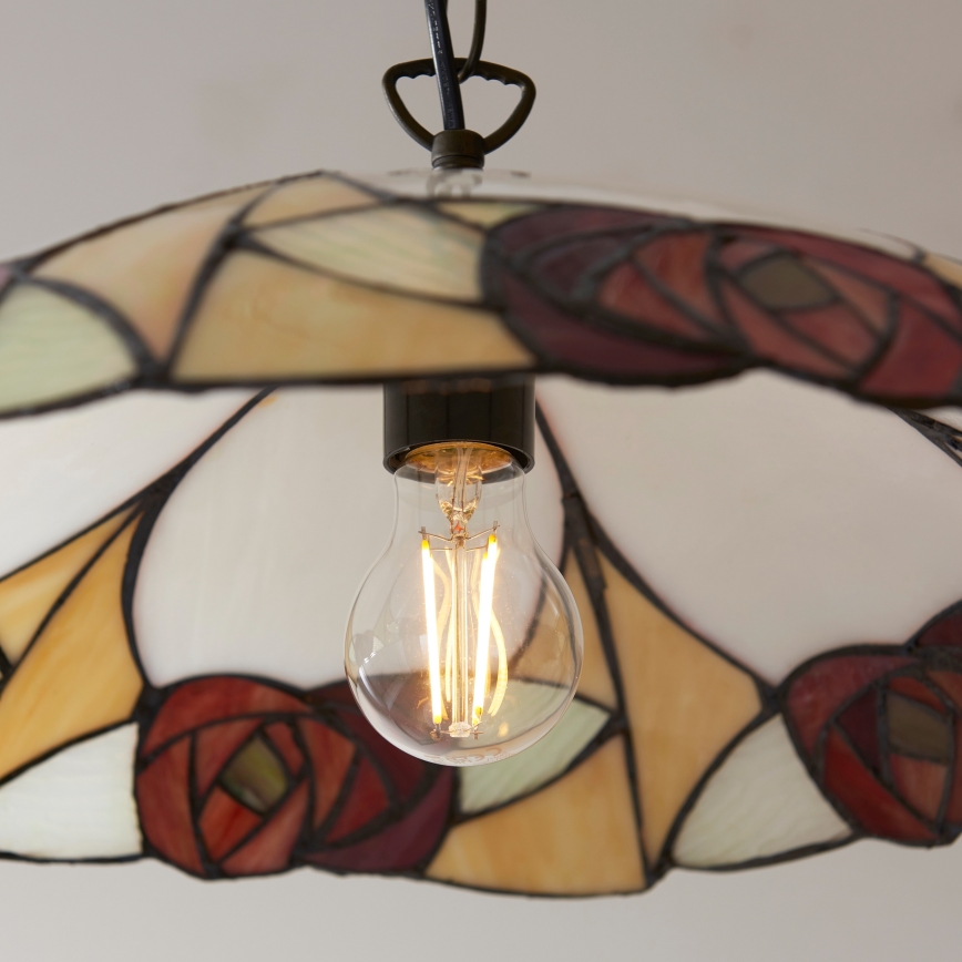 Endon 112197 - Tiffany INGRAM hanglamp met ketting 1xE27/60W/230V Ø 45 cm
