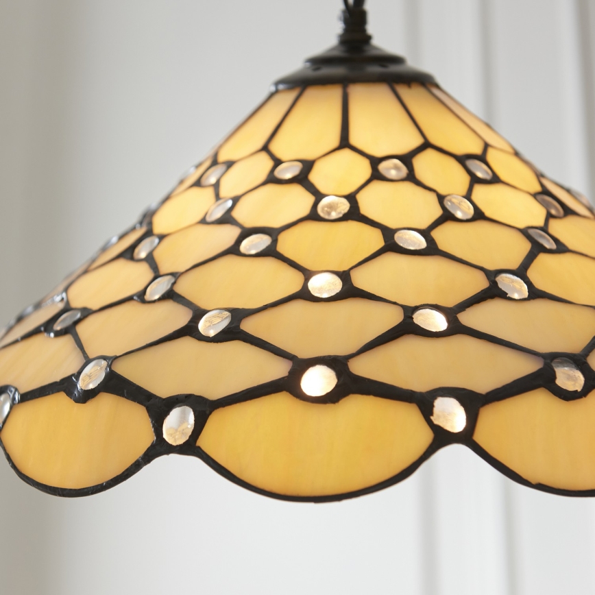 Endon 112226 - Kroonluchter met ketting Tiffany PEARL 1xE27/10W/230V Ø 45 cm
