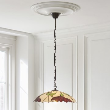 Endon 112246 - Kroonluchter aan ketting Tiffany BOTANICA 1xE27/60W/230V Ø 45 cm