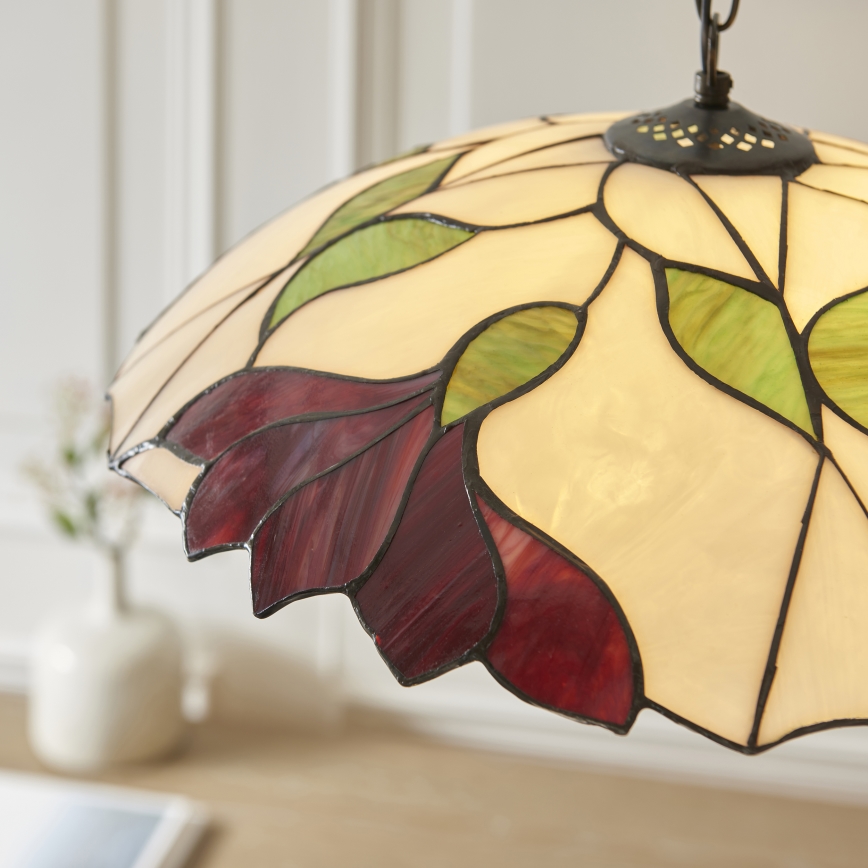 Endon 112246 - Kroonluchter aan ketting Tiffany BOTANICA 1xE27/60W/230V Ø 45 cm