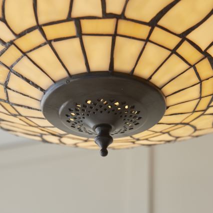Endon 112251 - Tiffany DRAGONFLY kroonluchter aan ketting 3xE27/60W/230V Ø 50 cm
