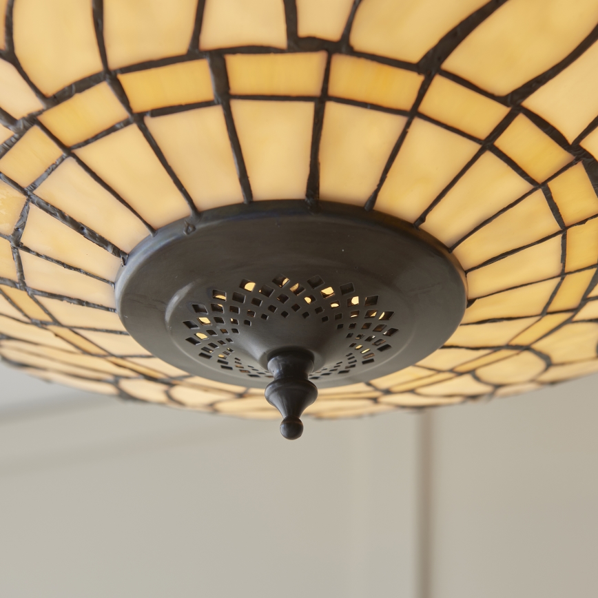 Endon 112251 - Tiffany DRAGONFLY kroonluchter aan ketting 3xE27/60W/230V Ø 50 cm