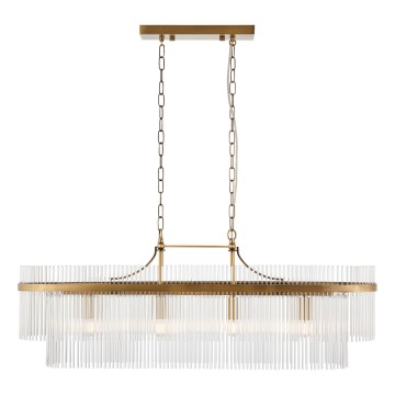 Endon 112573 - Hanglamp aan een ketting MARIETTA 4xE14/6W/230V messing/doorzichtig