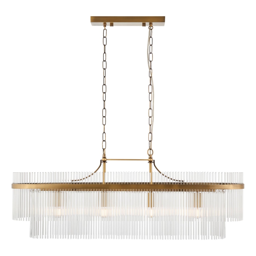 Endon 112573 - Hanglamp aan een ketting MARIETTA 4xE14/6W/230V messing/doorzichtig