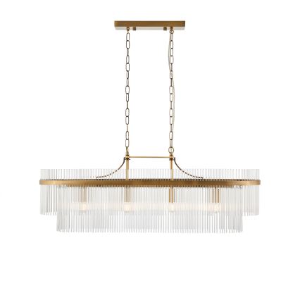 Endon 112573 - Hanglamp aan een ketting MARIETTA 4xE14/6W/230V messing/doorzichtig