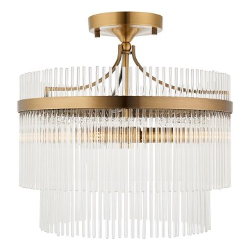 Endon 112575 - Bevestigde hanglamp MARIETTA 3xE14/7W/230V messing/doorzichtig