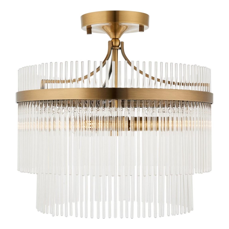 Endon 112575 - Bevestigde hanglamp MARIETTA 3xE14/7W/230V messing/doorzichtig