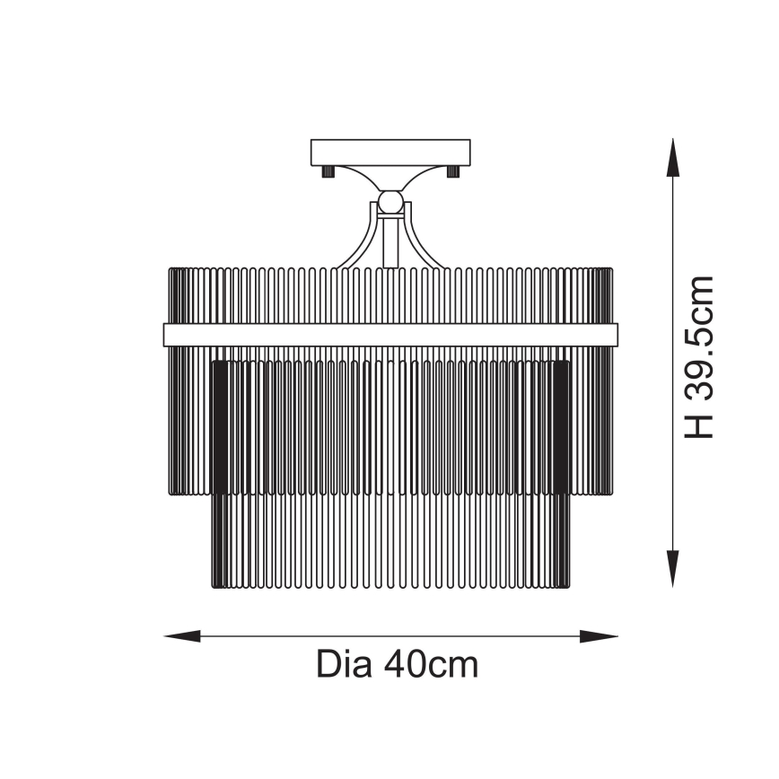 Endon 112575 - Bevestigde hanglamp MARIETTA 3xE14/7W/230V messing/doorzichtig