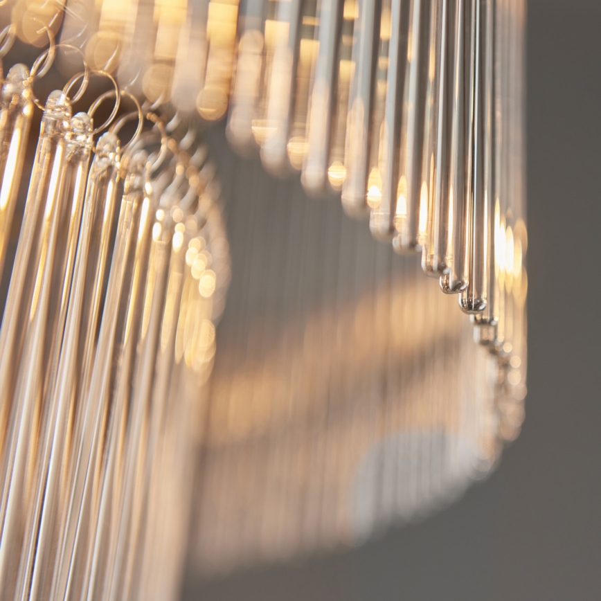 Endon 112576 - Hanglamp aan een ketting MARIETTA 16xE14/6W/230V messing/doorzichtig