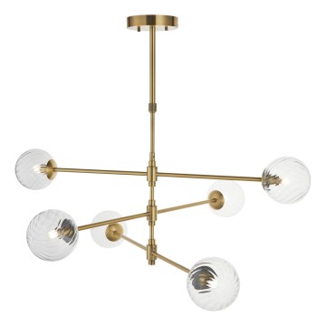 Endon 114039 - Hanglamp aan stang 6xG9/3,2W/230V goud