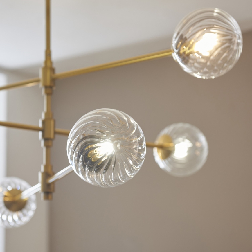 Endon 114039 - Hanglamp aan stang 6xG9/3,2W/230V goud