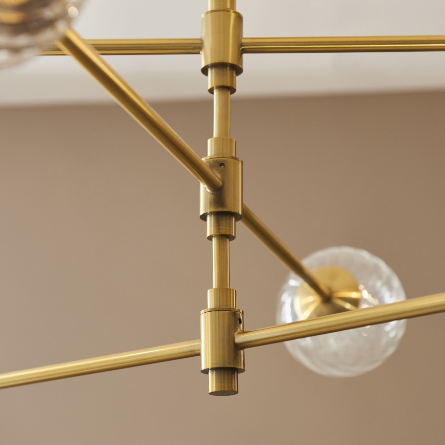 Endon 114039 - Hanglamp aan stang 6xG9/3,2W/230V goud