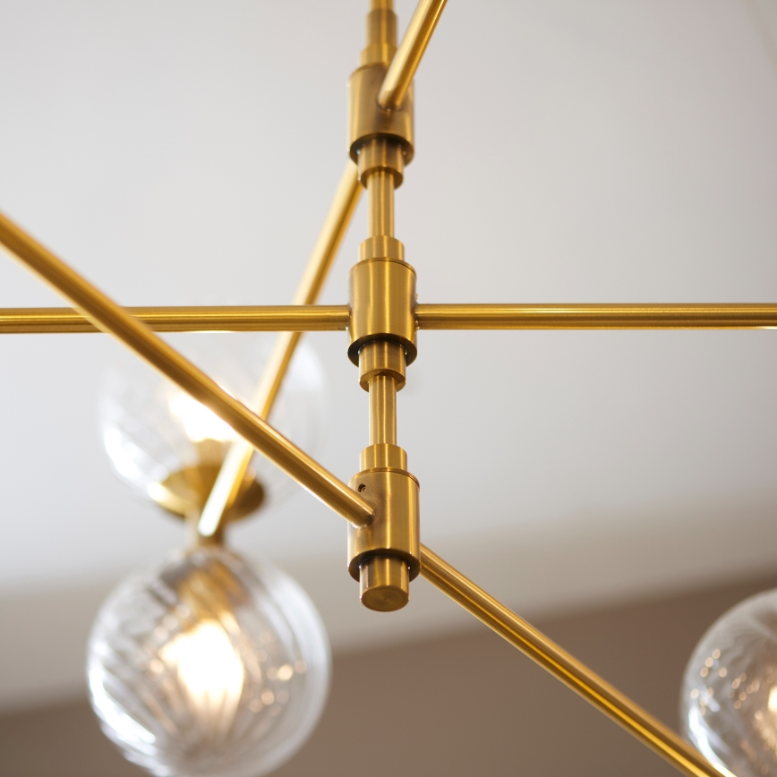 Endon 114041 - Kroonluchter met stang 12xG9/3,2W/230V goud