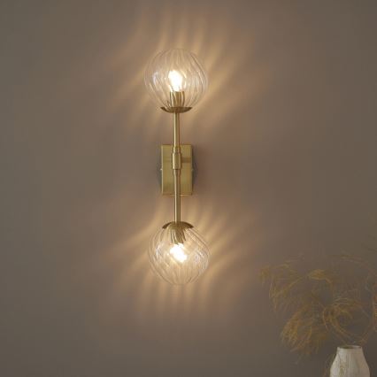 Endon 114042 - Gouden wandlamp 2xG9/3,2W/230V