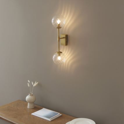 Endon 114042 - Gouden wandlamp 2xG9/3,2W/230V