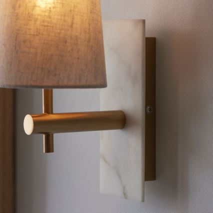 Endon 114200 - Wandlamp 1xE14/7W/230V beige/goud