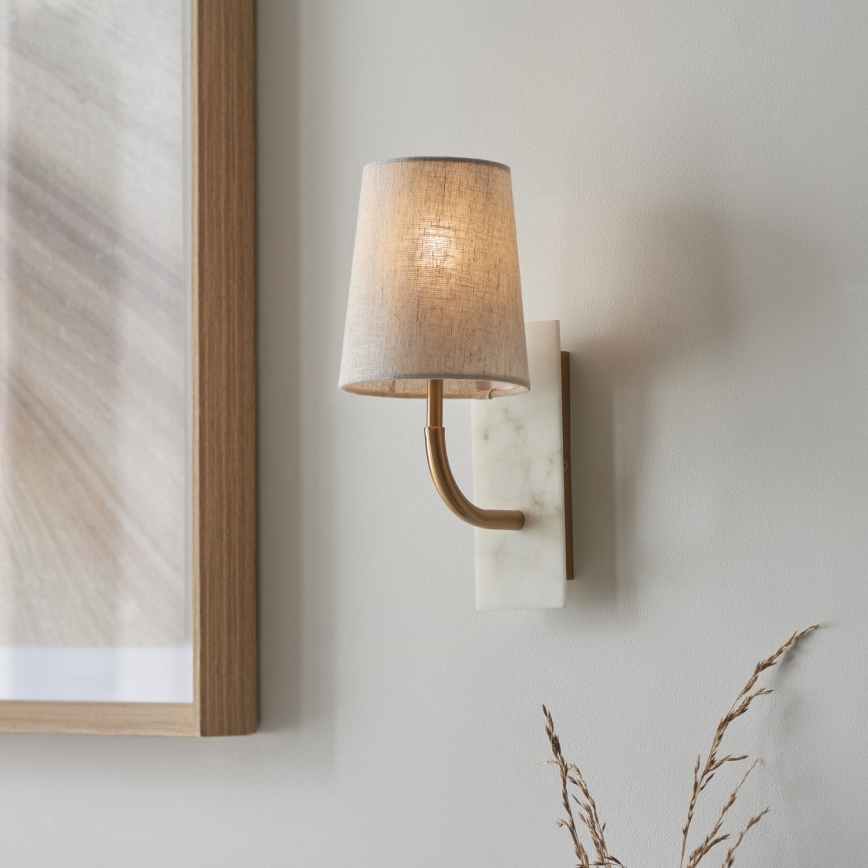 Endon 114202 - Wandlamp 1xE14/7W/230V beige/goud
