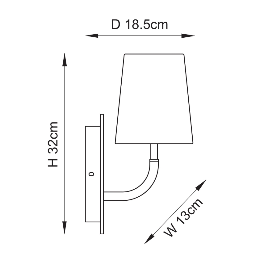 Endon 114202 - Wandlamp 1xE14/7W/230V beige/goud