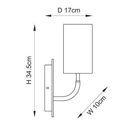 Endon 114203 - Wandlamp 1xE14/7W/230V beige/goud