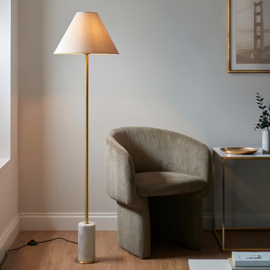 Endon 114209 - Vloerlamp 1xE27/10W/230V beige/goud